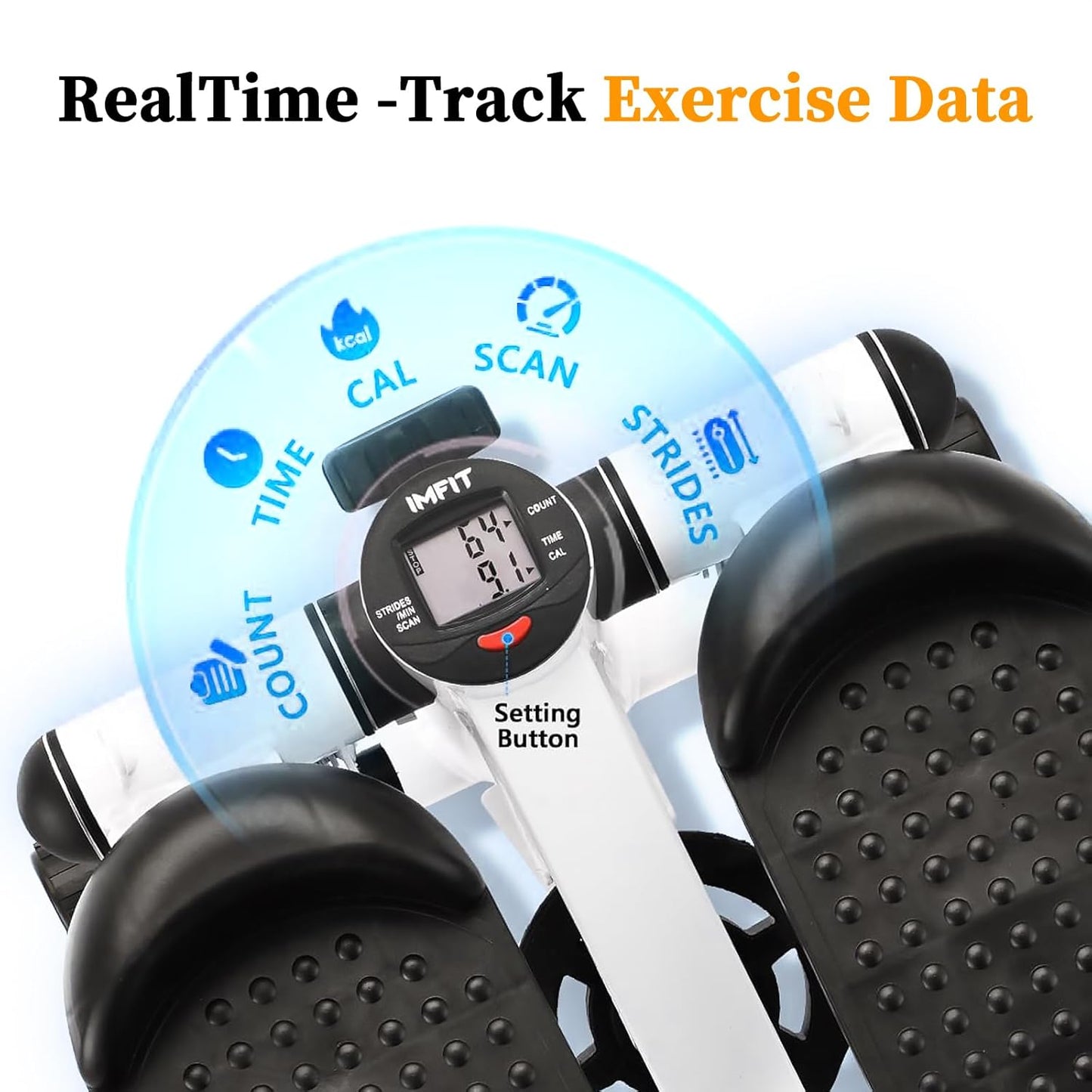Mini Exercise Stepper with Resistance Bands