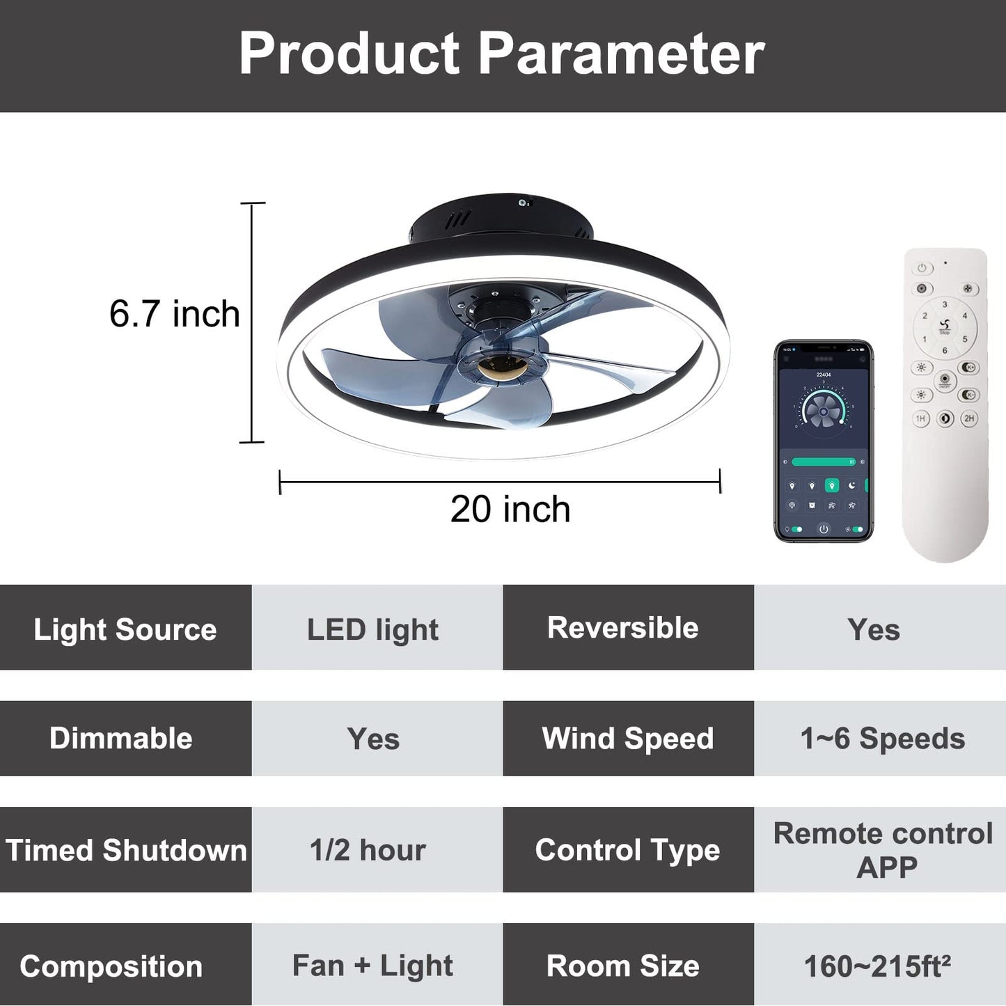 GlowBreeze - Smart LED Ceiling Light Fan