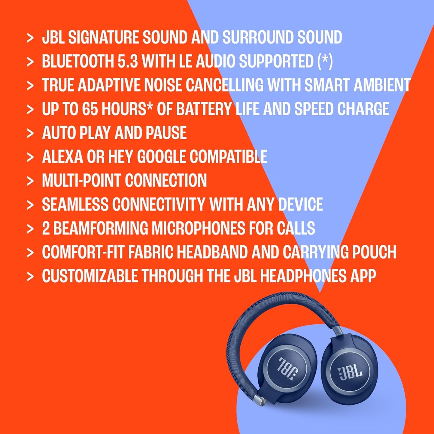 JBL Live 770NC Over-Ear Headphones (Black)