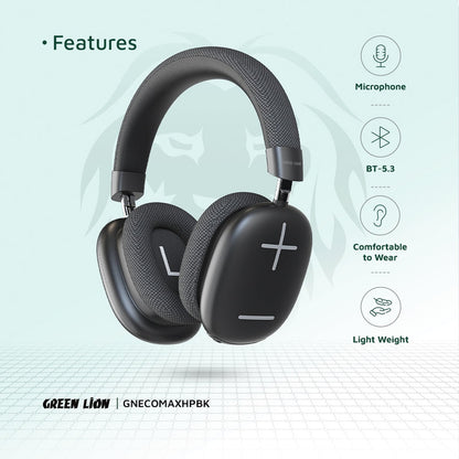 Green Lion Echo Max Headphones - Black