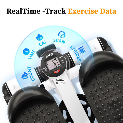 Mini Exercise Stepper with Resistance Bands
