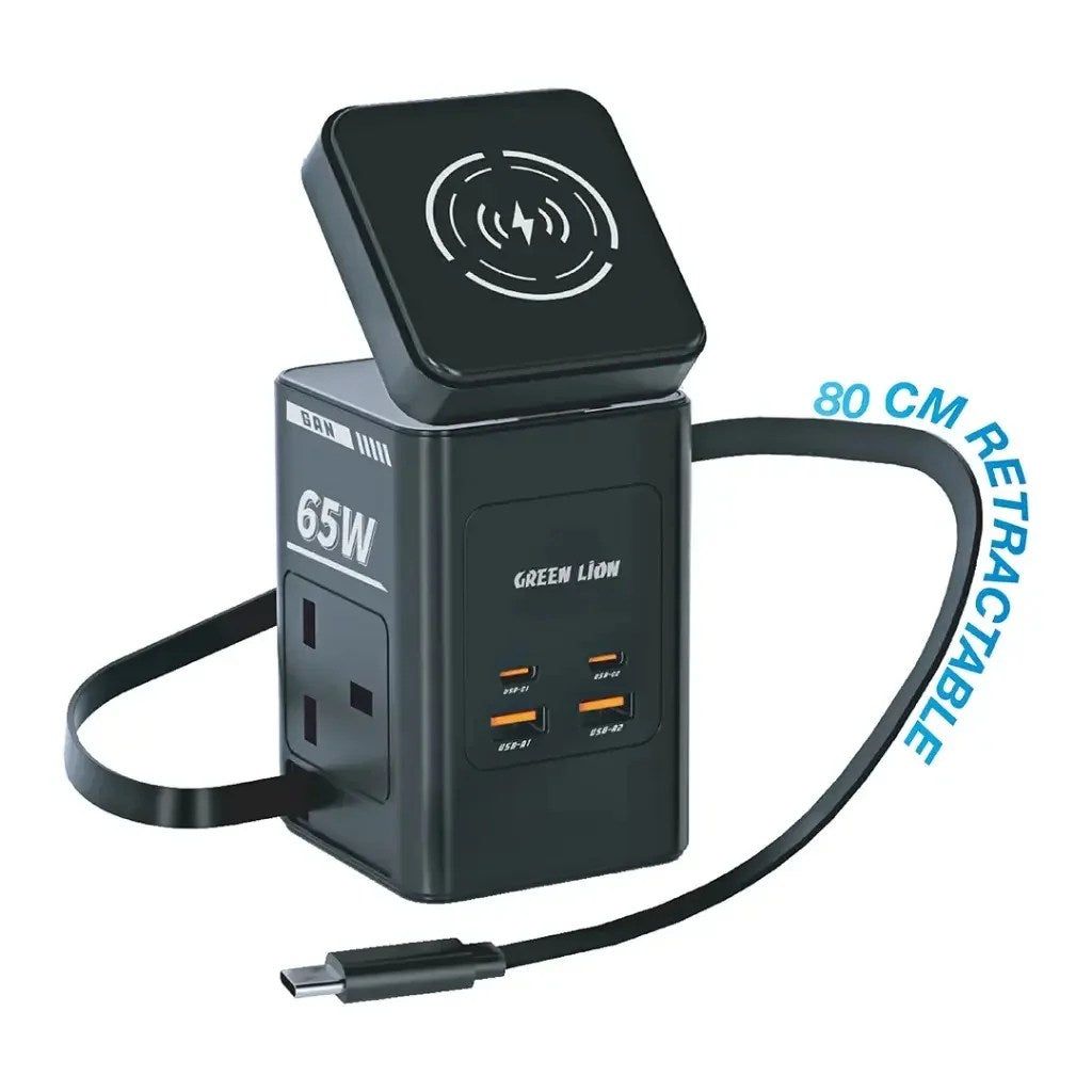 Green Lion GaN 65W Multi-Port Travel Adapter