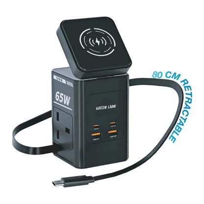 Green Lion GaN 65W Multi-Port Travel Adapter