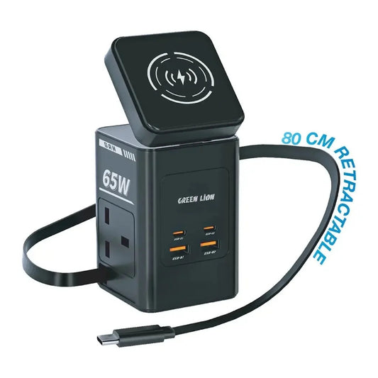 Green Lion GaN 65W Multi-Port Travel Adapter