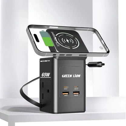 Green Lion GaN 65W Multi-Port Travel Adapter