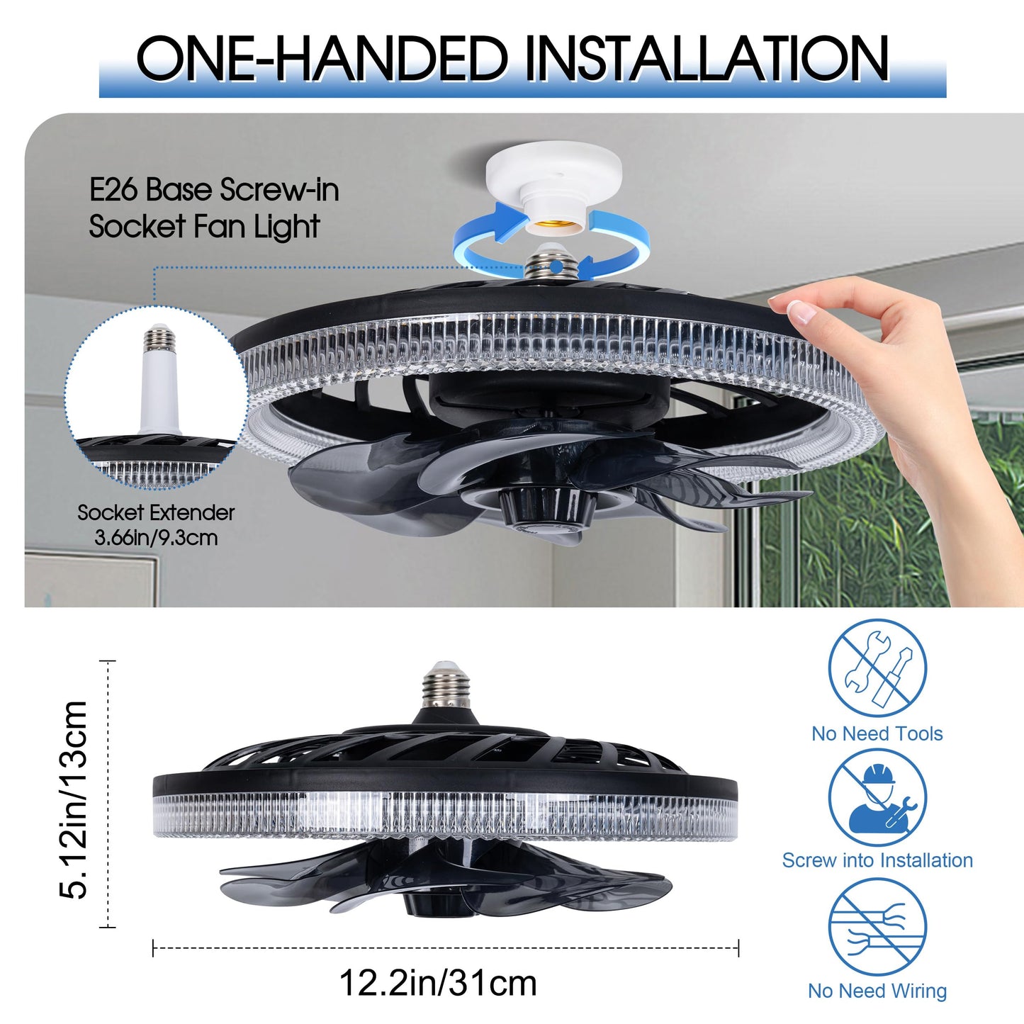 LumiFan™ Pro - Ceiling Light & Fan Combo