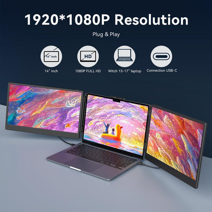 TriFoldView Pro - Portable Screen Extender