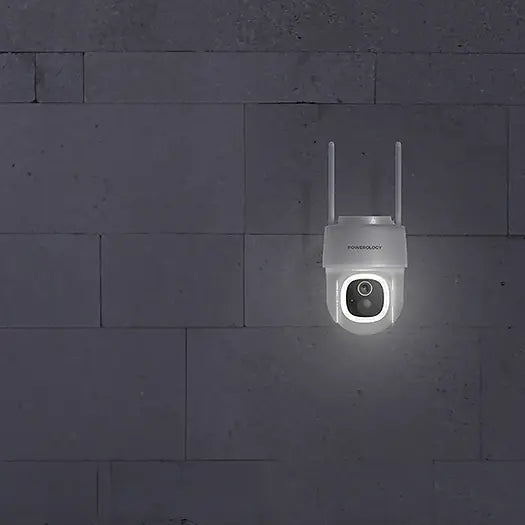 Powerology Built-In Solar Pan & Tilt Outdoor Camera – 2K