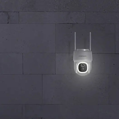 Powerology Built-In Solar Pan & Tilt Outdoor Camera – 2K