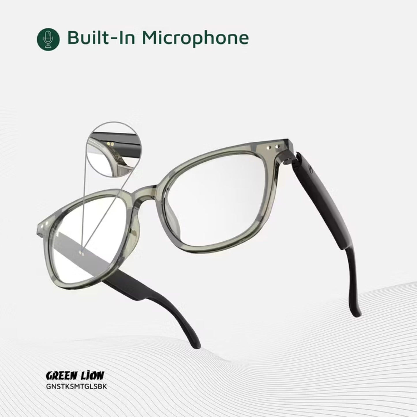 Green Lion Stockholm Smart Glasses – Black