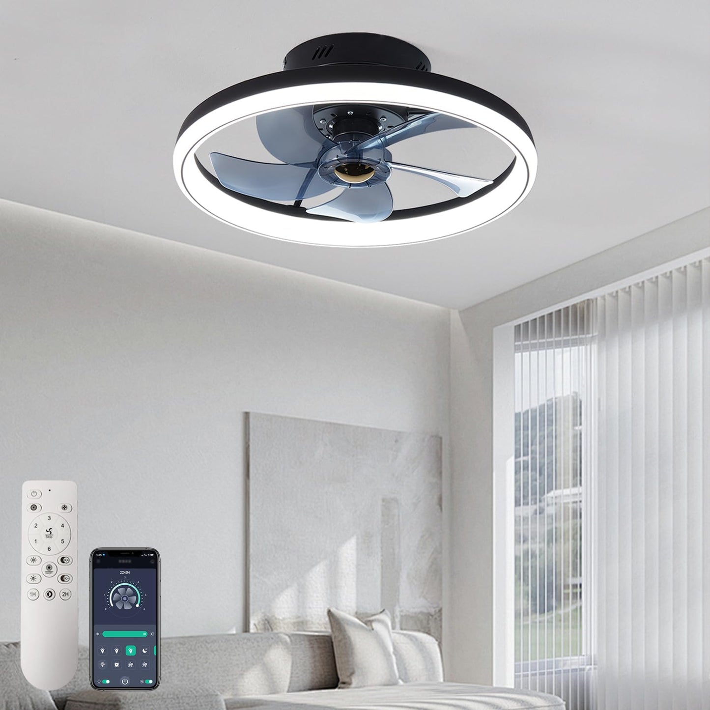 GlowBreeze - Smart LED Ceiling Light Fan