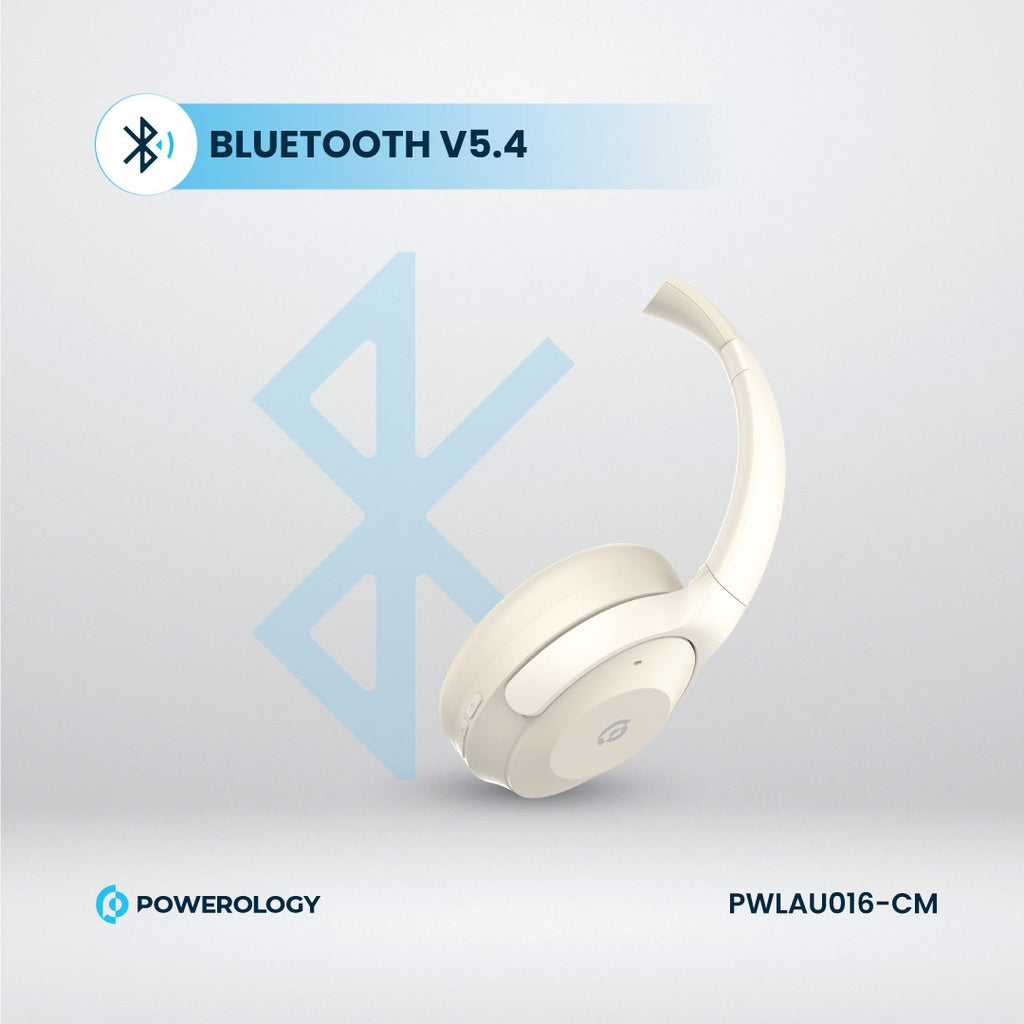 Powerology Hybrid ANC Headphone - Cream