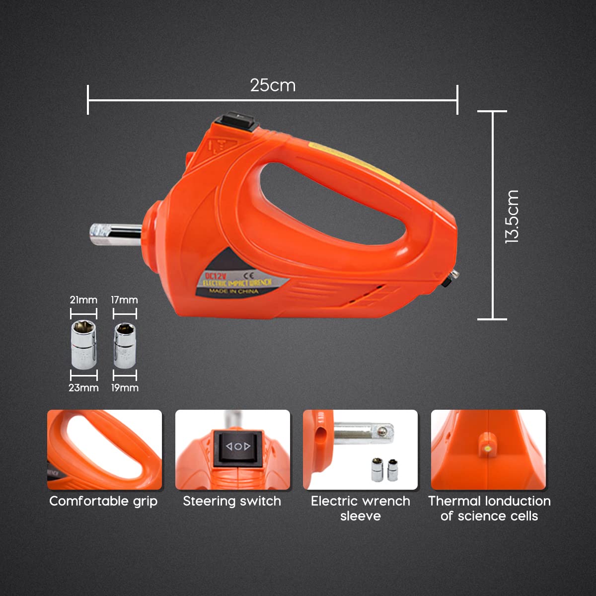 Electric Car Jack Kit 5-Ton — 12V Roadside Emergency Tool