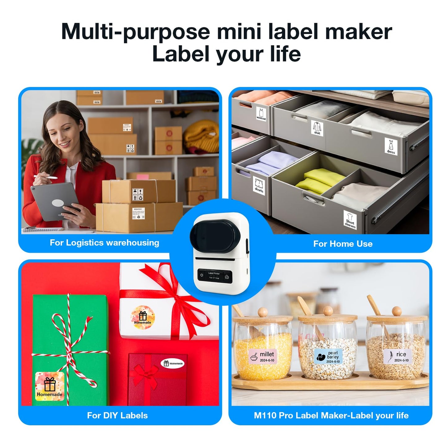 Portable Bluetooth Thermal Label Maker/Printer (15–58 mm)