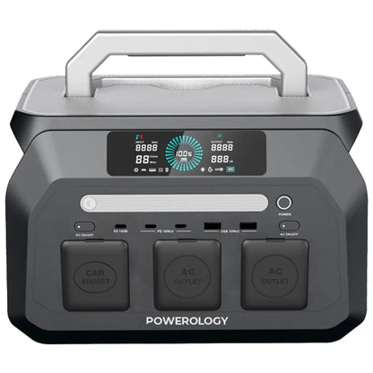 Powerology Dynamic800 Portable Power Station (800W, Black)