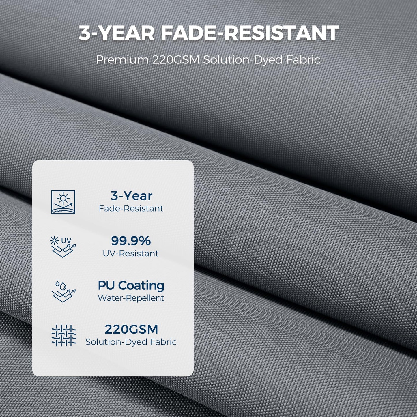 SolarGlow™ 13 Ft Outdoor Patio Umbrella with LED Lights