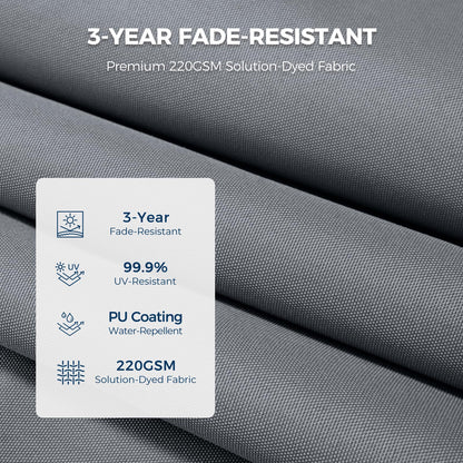 SolarGlow™ 13 Ft Outdoor Patio Umbrella with LED Lights