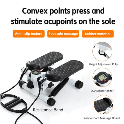Mini Exercise Stepper with Resistance Bands