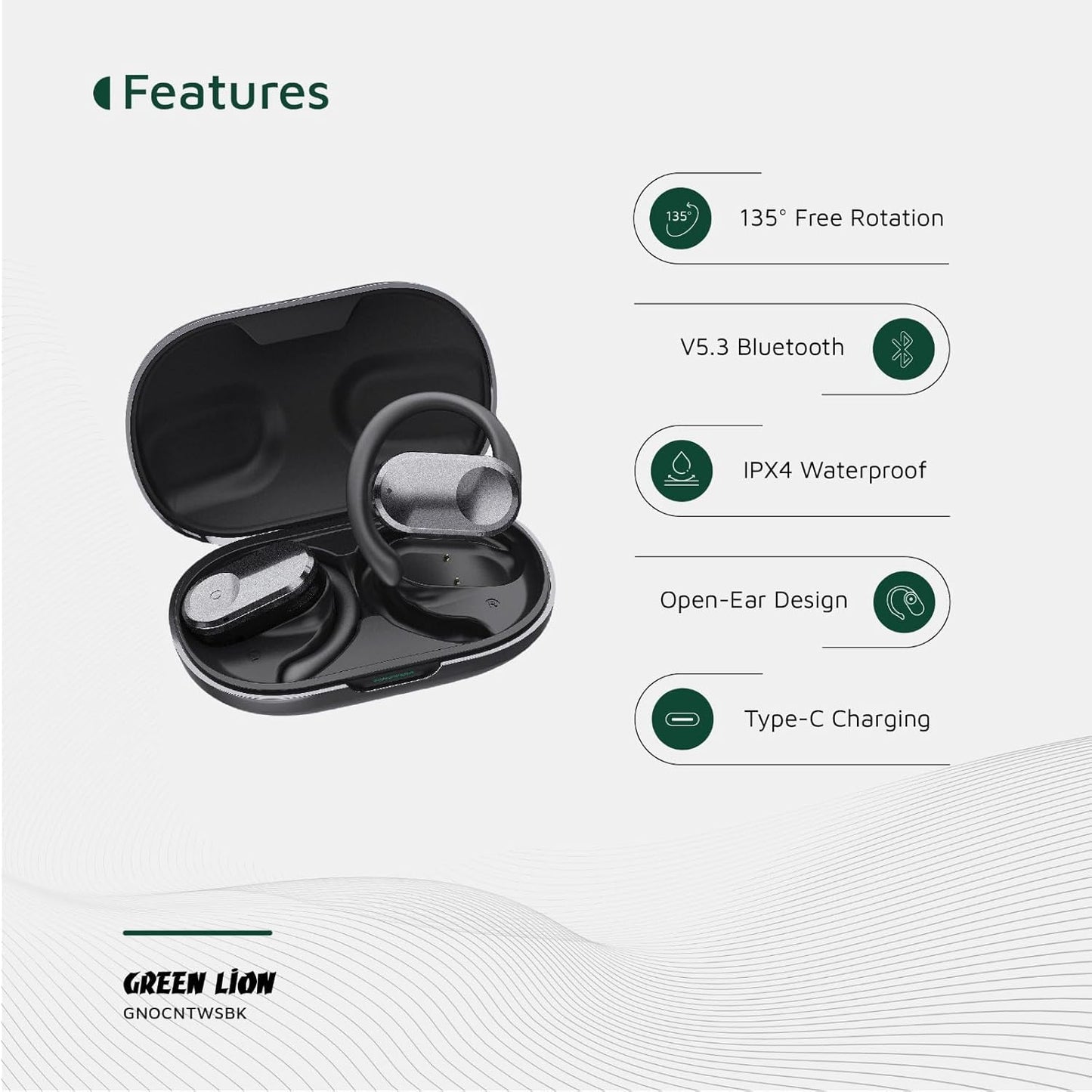 Green Lion Ocean Open-Ear Headphones