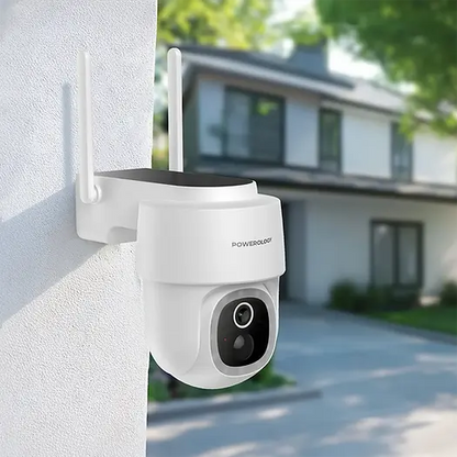 Powerology Built-In Solar Pan & Tilt Outdoor Camera – 2K