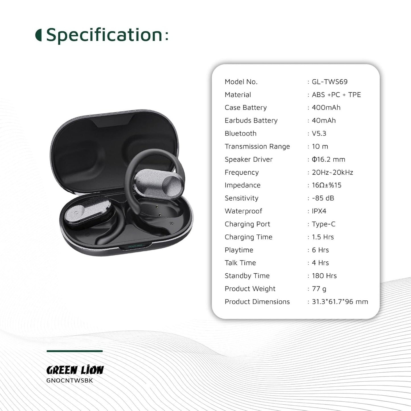 Green Lion Ocean Open-Ear Headphones