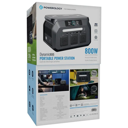 Powerology Dynamic800 Portable Power Station (800W, Black)