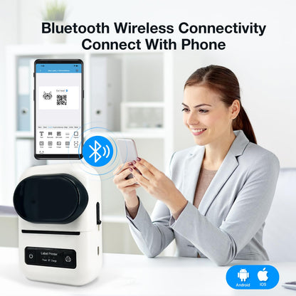 Portable Bluetooth Thermal Label Maker/Printer (15–58 mm)