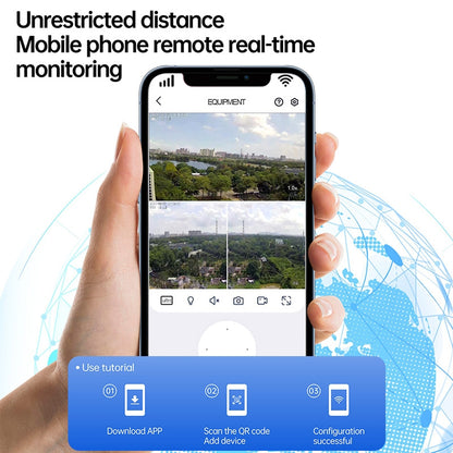 4K Triple-Lens Solar Security Light Camera